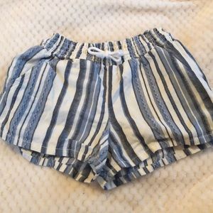 Striped Cotton Shorts
